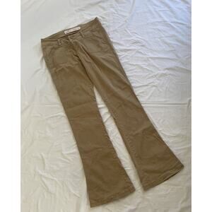 Vintage Hollister Y2K Khaki  Low Rise Semi Flare Cargo Pants Women’s 7L Pockets